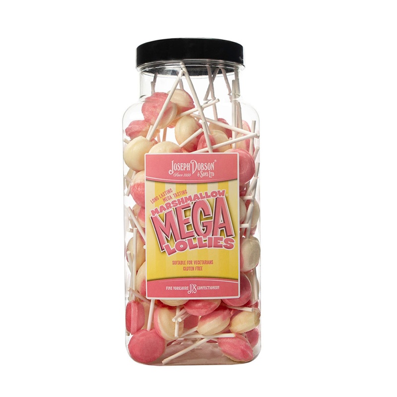 Marshmallow Mega Lolly Pick & Mix Sweets Joseph Dobson 100g (5 Lollies Pack)